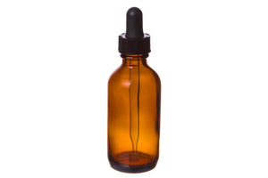 2 oz. Amber Glass Bottle with Dropper Cap