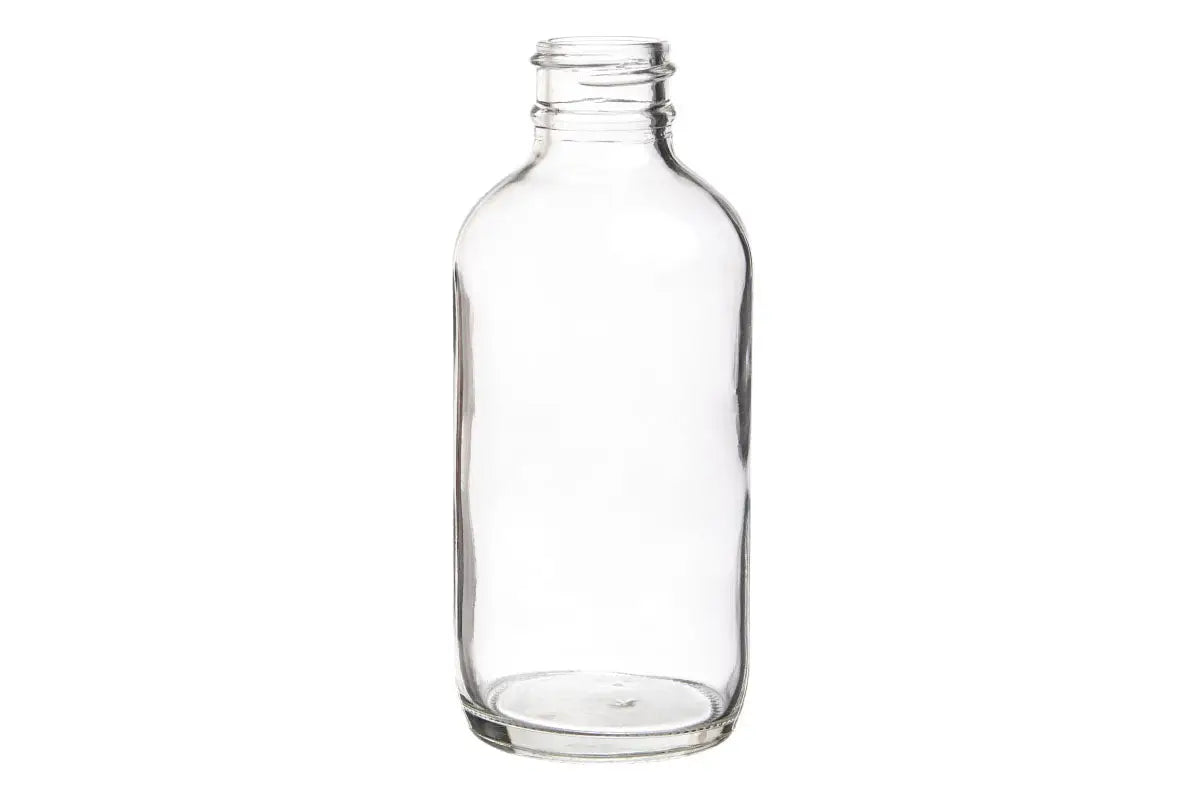 Clear Boston Round Glass Bottles - 16 oz