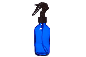 4 Oz. Blue Glass Bottle With Trigger Sprayer Black