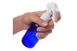 4 Oz. Blue Glass Bottle With Trigger Sprayer