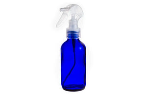 4 Oz. Blue Glass Bottle With Trigger Sprayer Natural