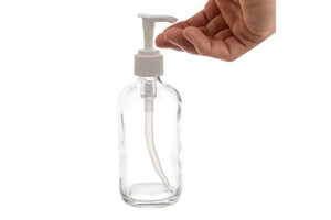 8 Oz. Clear Glass Bottle With Pump