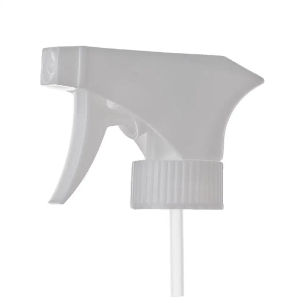 White Trigger Sprayer for 8, 16, and 32 oz. Glass Bottles (28-400 Neck Size)