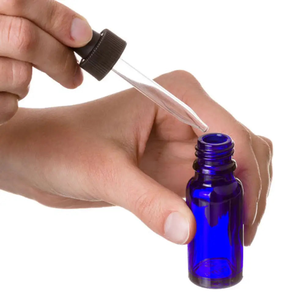 15 ml Blue Glass Vials with Dropper Caps (Pack of 6)