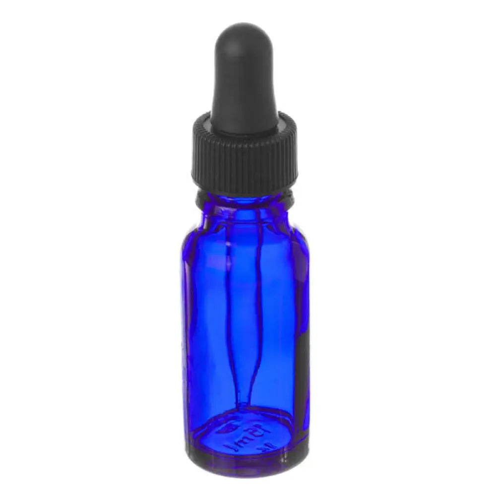 15 ml Blue Glass Vials with Dropper Caps (Pack of 6)