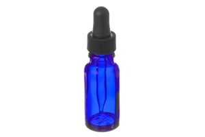 15 ml Blue Glass Vials with Dropper Caps (Pack of 6)