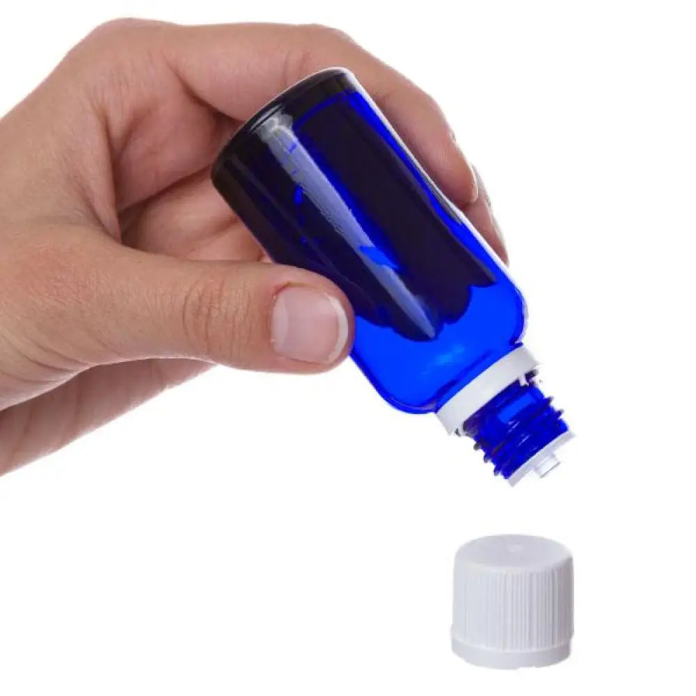 30 Ml Blue Glass Vials And Euro-Style Caps With Orifice Reducers (Pack Of 6)