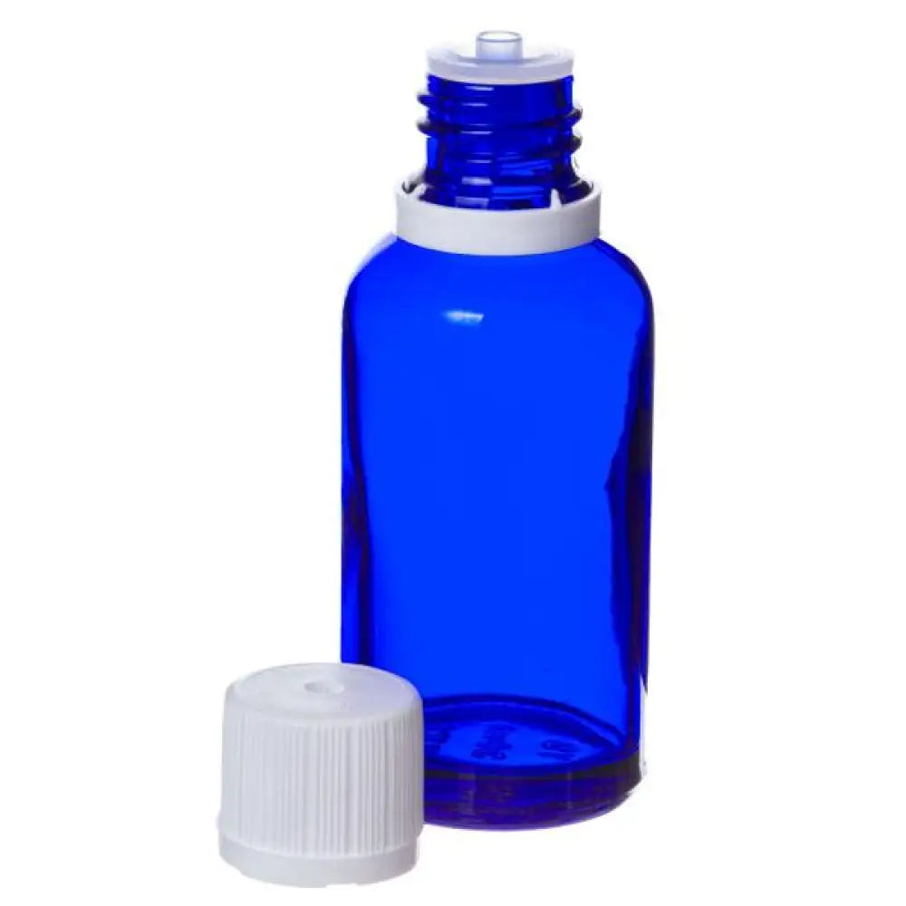 30 Ml Blue Glass Vials And Euro-Style Caps With Orifice Reducers (Pack Of 6)