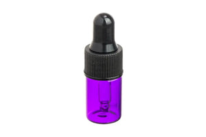 2 ml Purple Glass Vials with Dropper Caps (Pack of 12)
