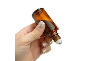 30 Ml Amber Glass Vials With Springlock Stainless Steel Roll-Ons And Black Caps (Pack Of 6)