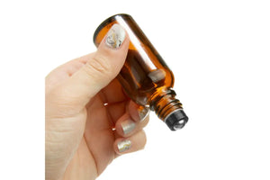 30 Ml Amber Glass Vials With Stainless Steel Roll-Ons And Black Caps (Pack Of 6)