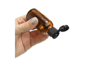 30 Ml Amber Glass Vials With Black Snap-Top Caps (Pack Of 6)