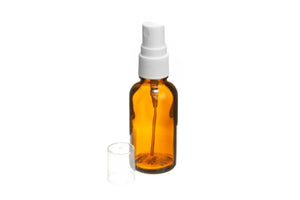30 ml Amber Glass Vials with White Misting Sprayers (Pack of 6)