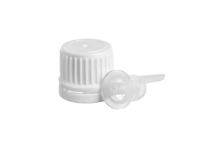 White Euro-Style Caps for Vials with Neck Size 18-415 (Pack of 6)