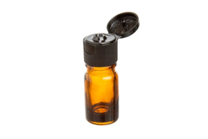 5 ml Amber Glass Vials with Black Snap-Top Caps (Pack of 6)