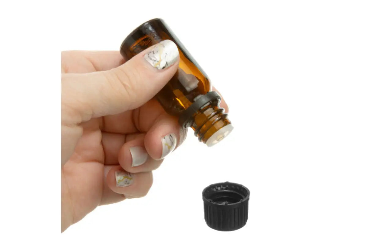10 Ml Amber Glass Vials And Euro-Style Caps With Orifice Reducers (Pack Of 6) White