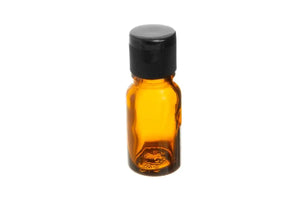 10 ml Amber Glass Vials with Black Snap-Top Caps (Pack of 6)