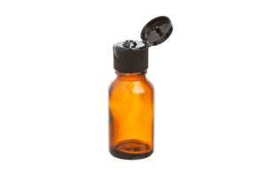 15 ml Amber Glass Vials with Black Snap-Top Caps (Pack of 6)