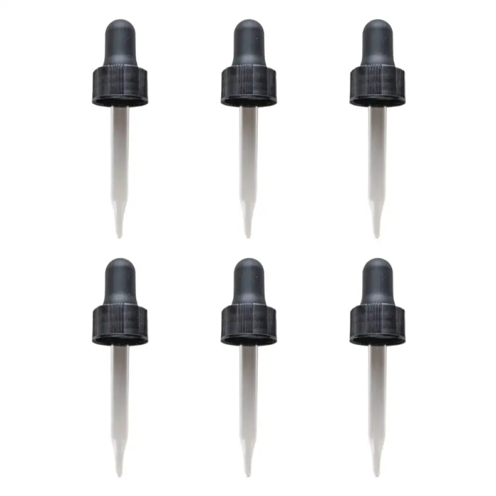 Dropper Cap Assemblies For 15 Ml Glass Vials 18-415 Neck Size (Pack Of 6)