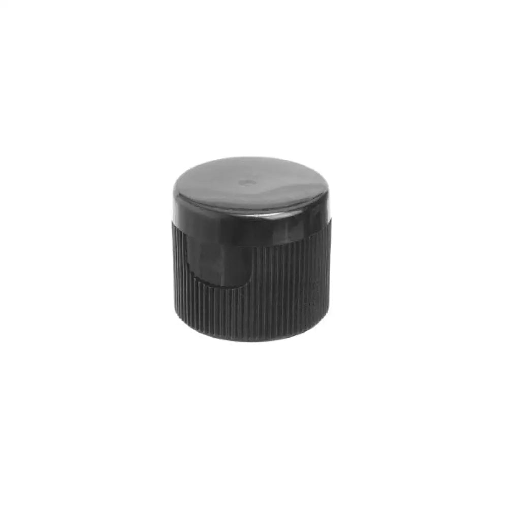 Black Snap-Top Cap for Standard 5, 10, and 15 ml Essential Oil Vials, 18-415 Neck Size (Pack of 6)