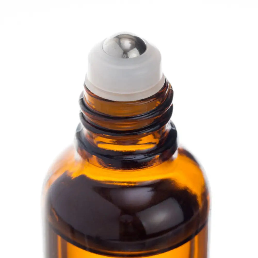 15 Ml Amber Glass Vials With Springlock Stainless Steel Roll-Ons And Black Caps (Pack Of 6)