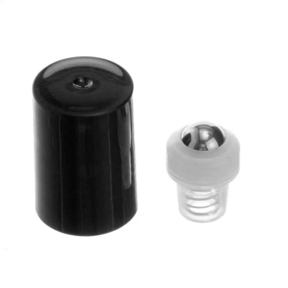 Patent-Pending SpringLock™ Stainless Steel Rollers with Lids for 1/6 and 1/3 oz. Roll-on Vials (Pack of 6)