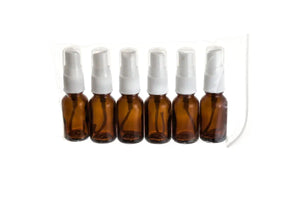 15 Ml Amber Glass Vials With Misting Sprayers (Pack Of 6)
