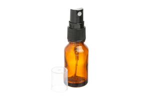 15 Ml Amber Glass Vials With Misting Sprayers (Pack Of 6) Black