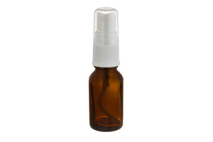 15 ml Amber Glass Vials with White Misting Sprayers (Pack of 6)