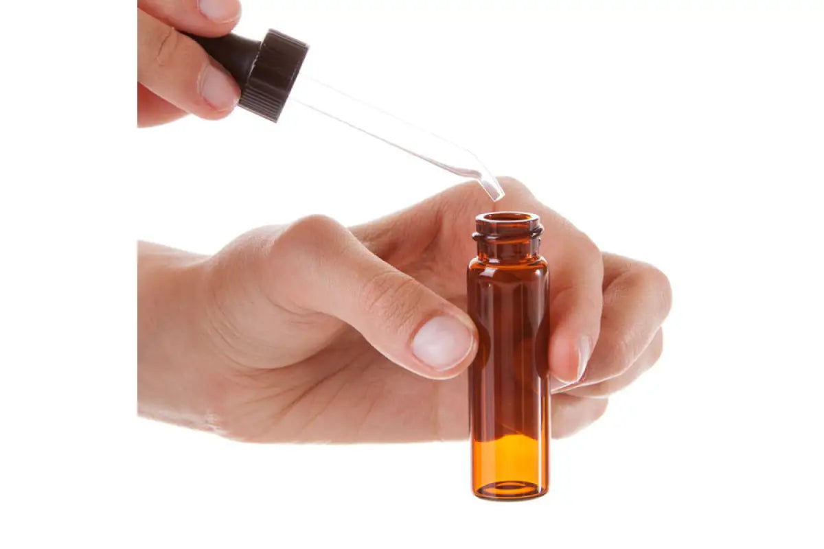 4 dram Amber Glass Vials with Dropper Caps (Pack of 6)