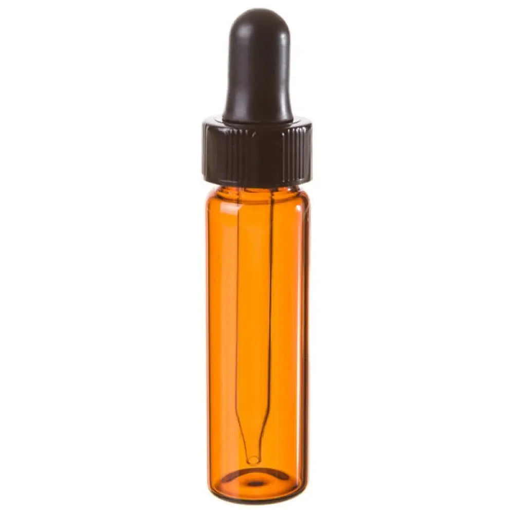 4 dram Amber Glass Vials with Dropper Caps (Pack of 6)