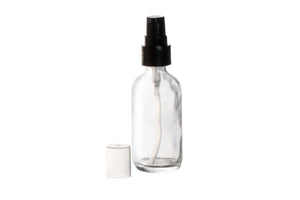 2 oz. Clear Glass Bottle with Black Treatment Pump