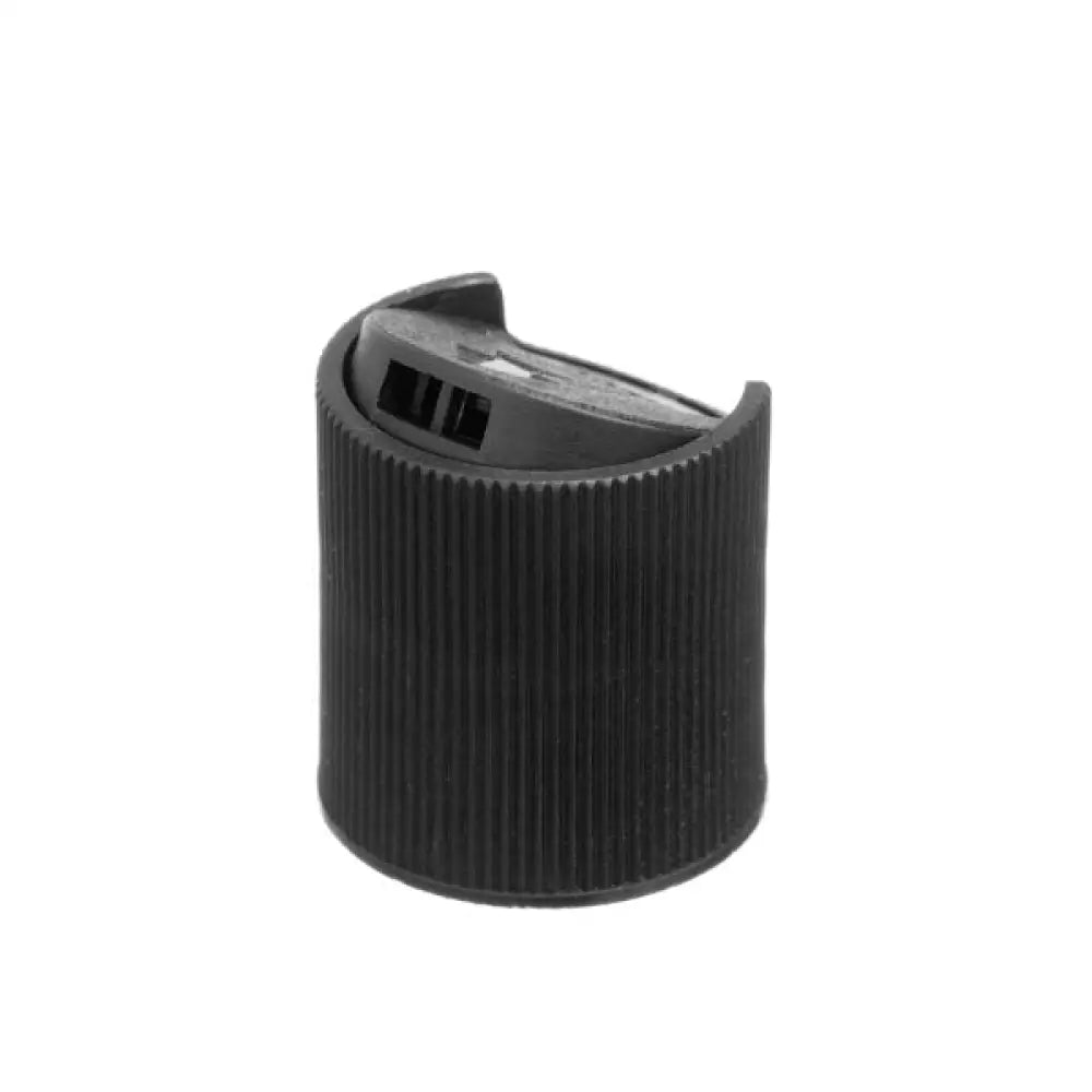 Black Disc-top Cap for 1, 2, and 4 oz. Plastic Bottles, 20-410 Neck Size