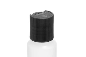 Black Disc-Top Cap For 1 2 And 4 Oz. Plastic Bottles 20-410 Neck Size