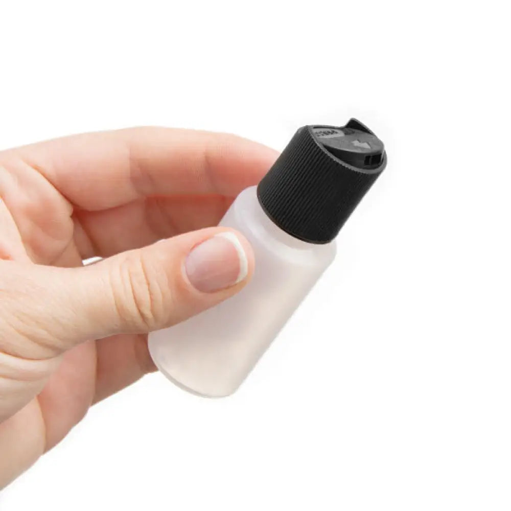 Black Disc-Top Cap For 1 2 And 4 Oz. Plastic Bottles 20-410 Neck Size