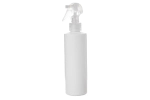 8 oz. White Plastic Bottle with Natural Trigger Sprayer