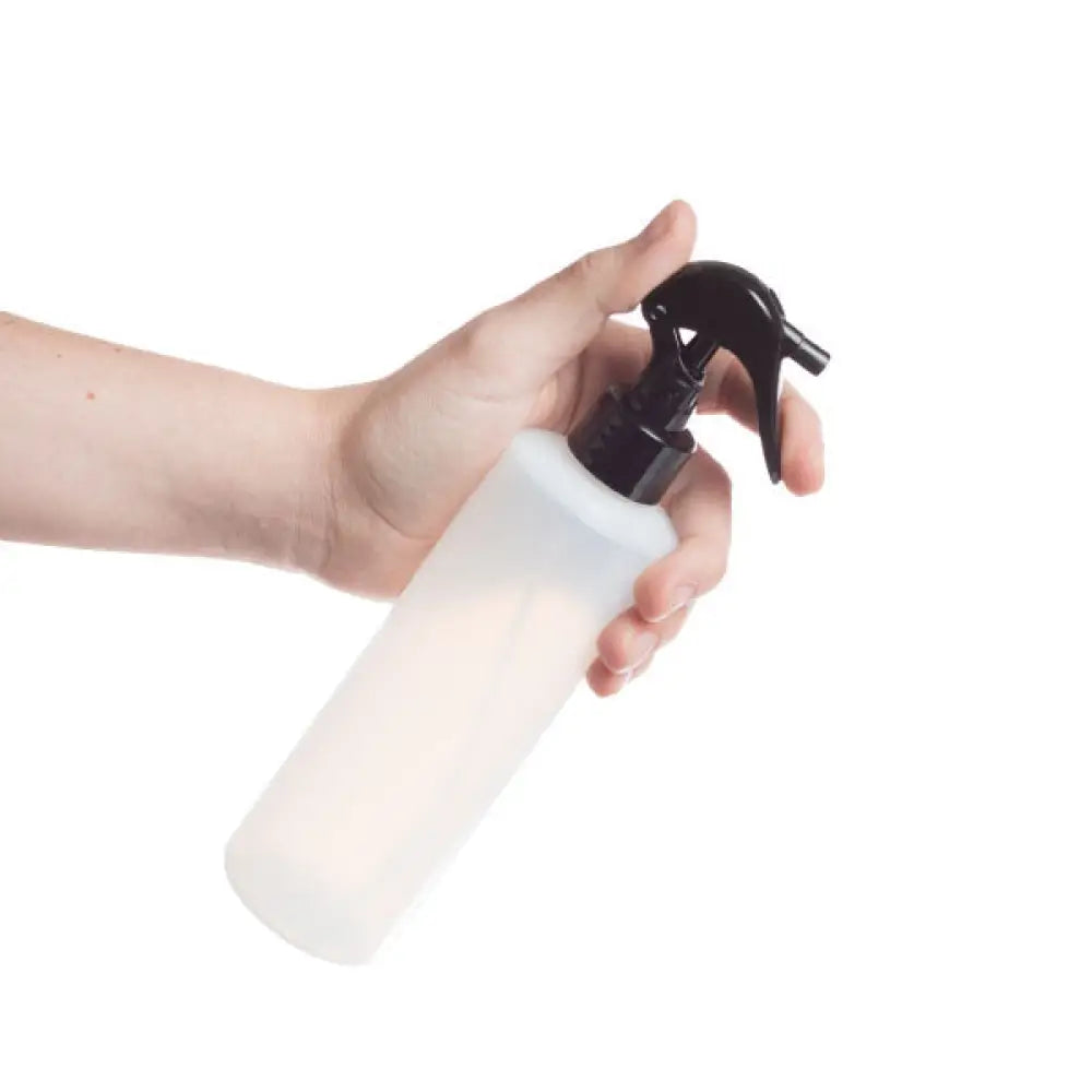 8 Oz. Natural Plastic Bottle With Black Trigger Sprayer