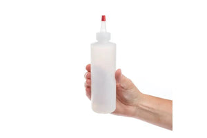 8 Oz. Natural Plastic Bottle With Yorker Spout And Lid