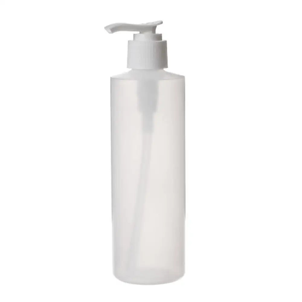 8 oz. Natural Plastic Bottle with White Pump