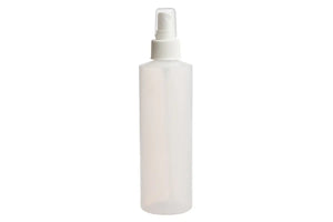 8 oz. Natural Plastic Bottle with White Misting Sprayer