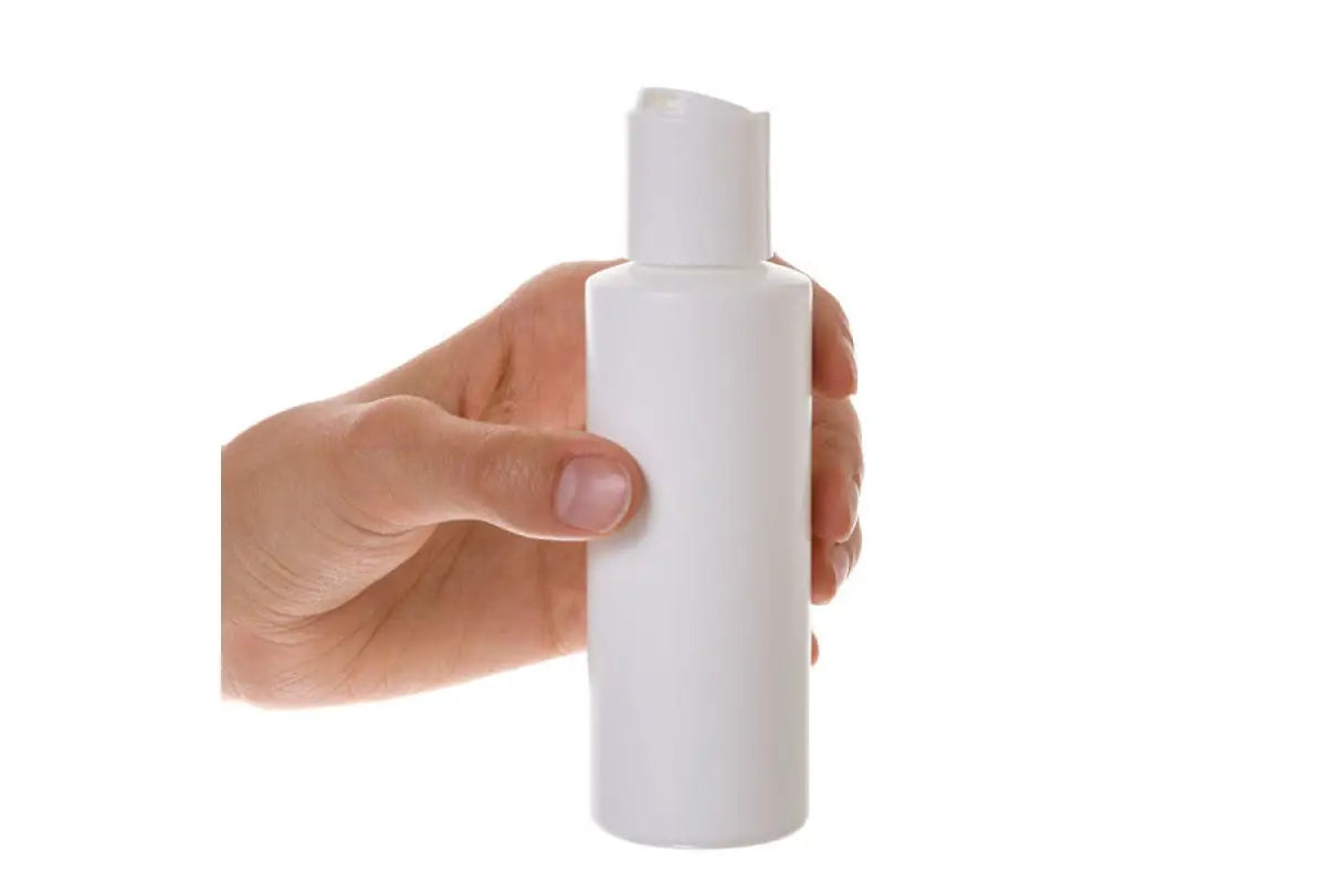 4 oz. White Plastic Bottle with Disc-top Cap