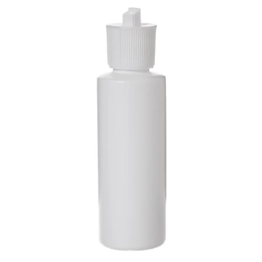 4 oz. White Plastic Bottle with White Flip-top Cap
