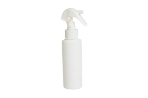 4 oz. White Plastic Bottle with White Trigger Sprayer