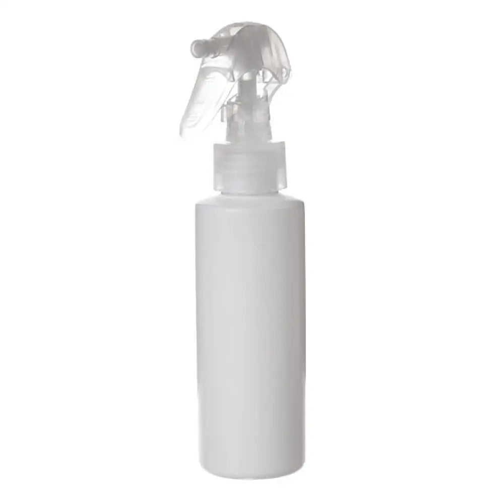 4 oz. White Plastic Bottle with Natural Trigger Sprayer