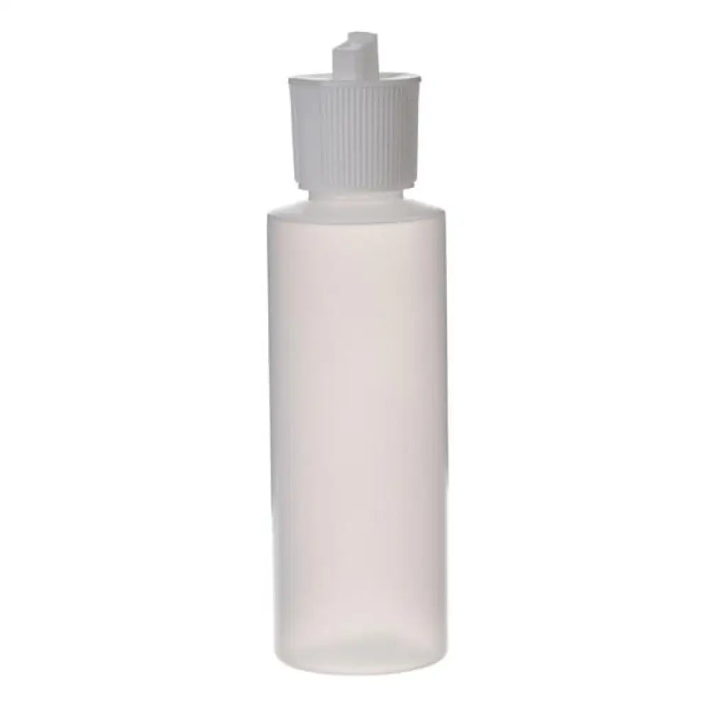 4 oz. Natural Plastic Bottle with White Flip-top Cap