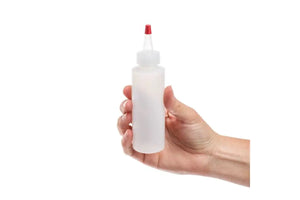 4 Oz. Natural Plastic Bottle With Yorker Spout And Lid
