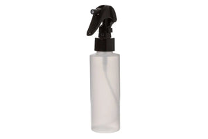 4 oz. Natural Plastic Bottle with Black Trigger Sprayer