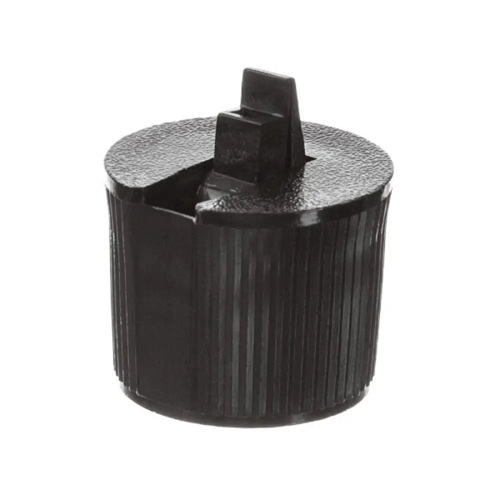 Black Flip-top Ribbed Plastic Cap for Some 2, 4, and 8 oz. Plastic Bottles (24-410 Neck Size)