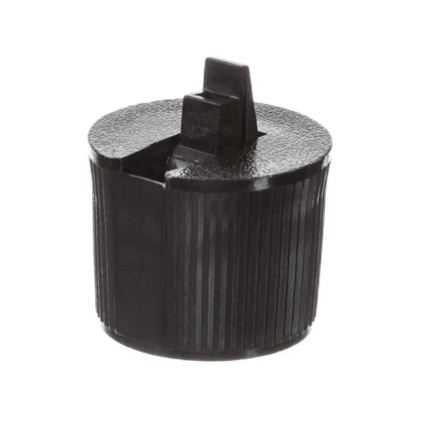 Black Flip-top Ribbed Plastic Cap for Some 2, 4, and 8 oz. Plastic