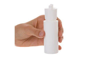 2 Oz. White Plastic Bottles With Flip-Top Caps (Pack Of 6)